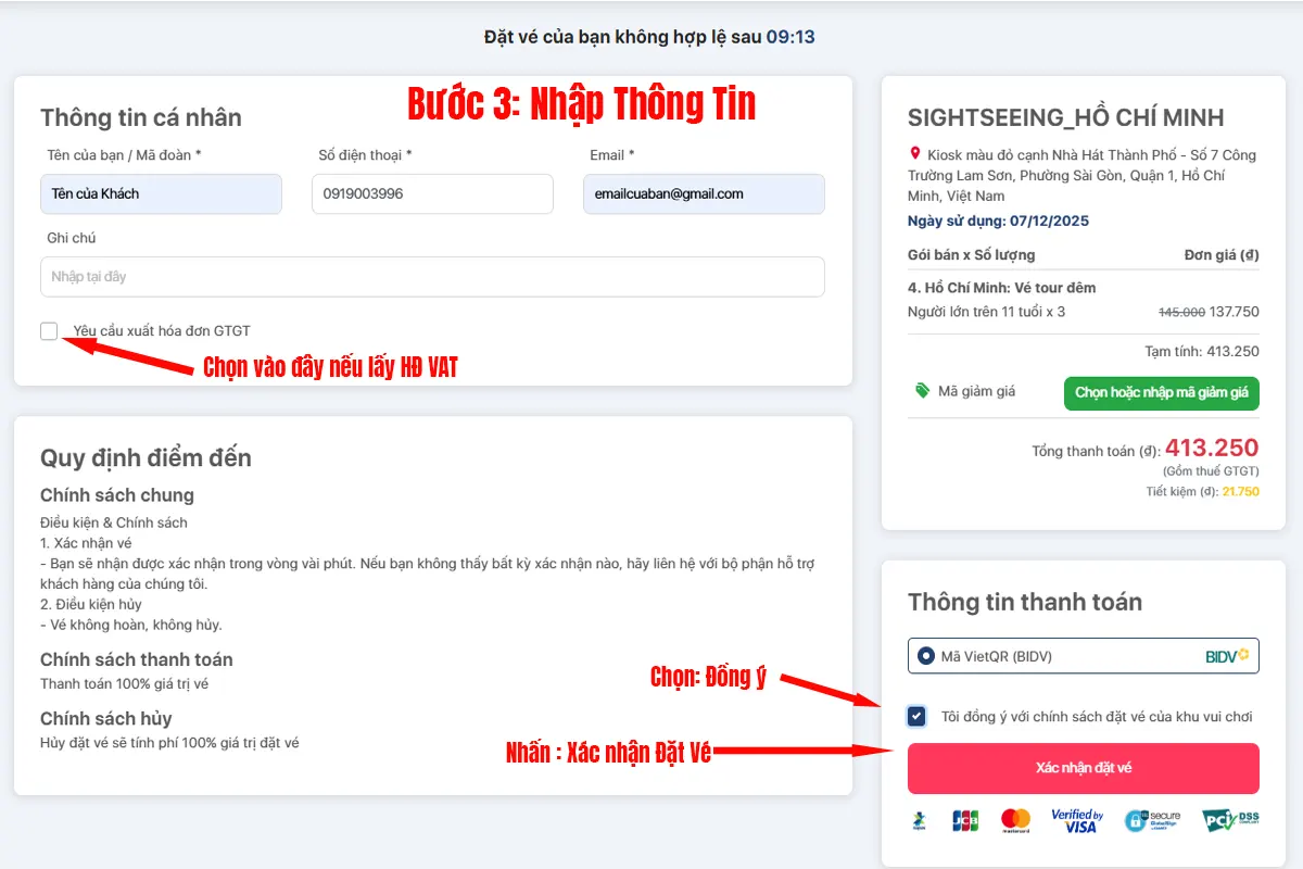 Huong dan dat ve online sightseeing