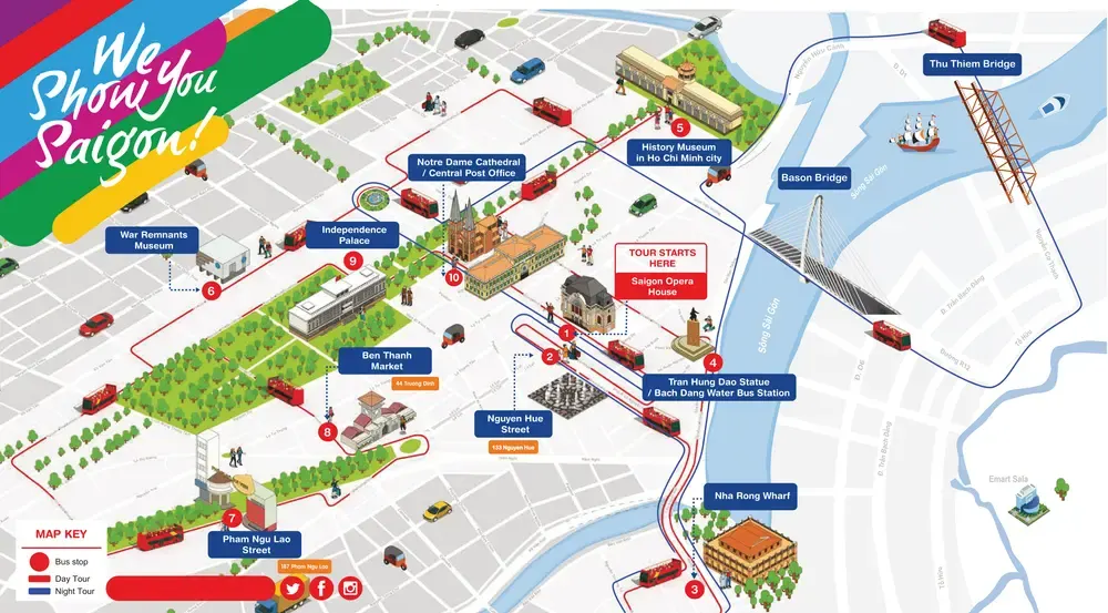 Lộ trình xe bus 2 tầng TPHCM